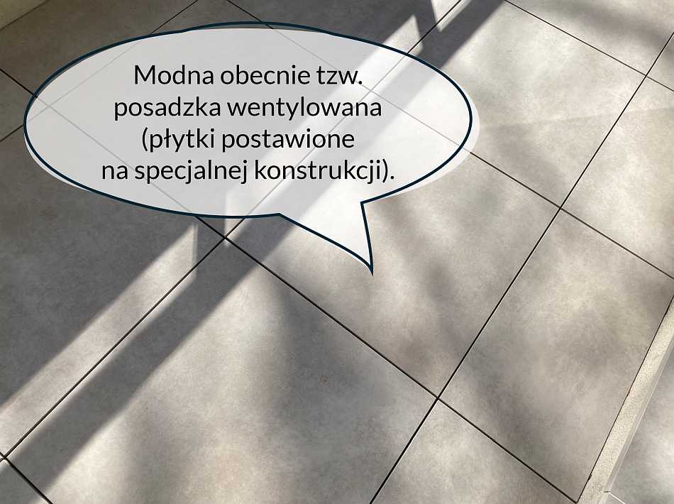 Podłoga wentylowana na balkonie / tarasie - praktyczny przykład.
