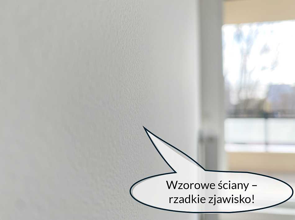 Wzorowo wykonane gładzie i ściany mieszkania.