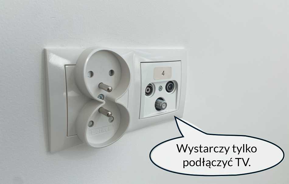 Instalacje multimedialne są już rozprowadzone po mieszkaniu.